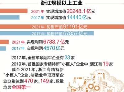 夯实浙江高质量发展之基 “浙”里站起更多“小巨人”